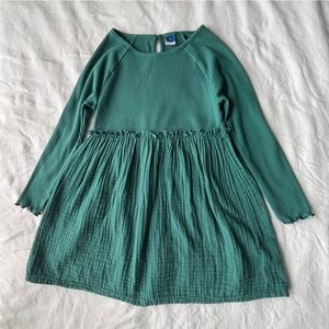 Long-Sleeve Textured-Knit Fit & Flare Dress for Toddler Girls 5T Oceanside Blue